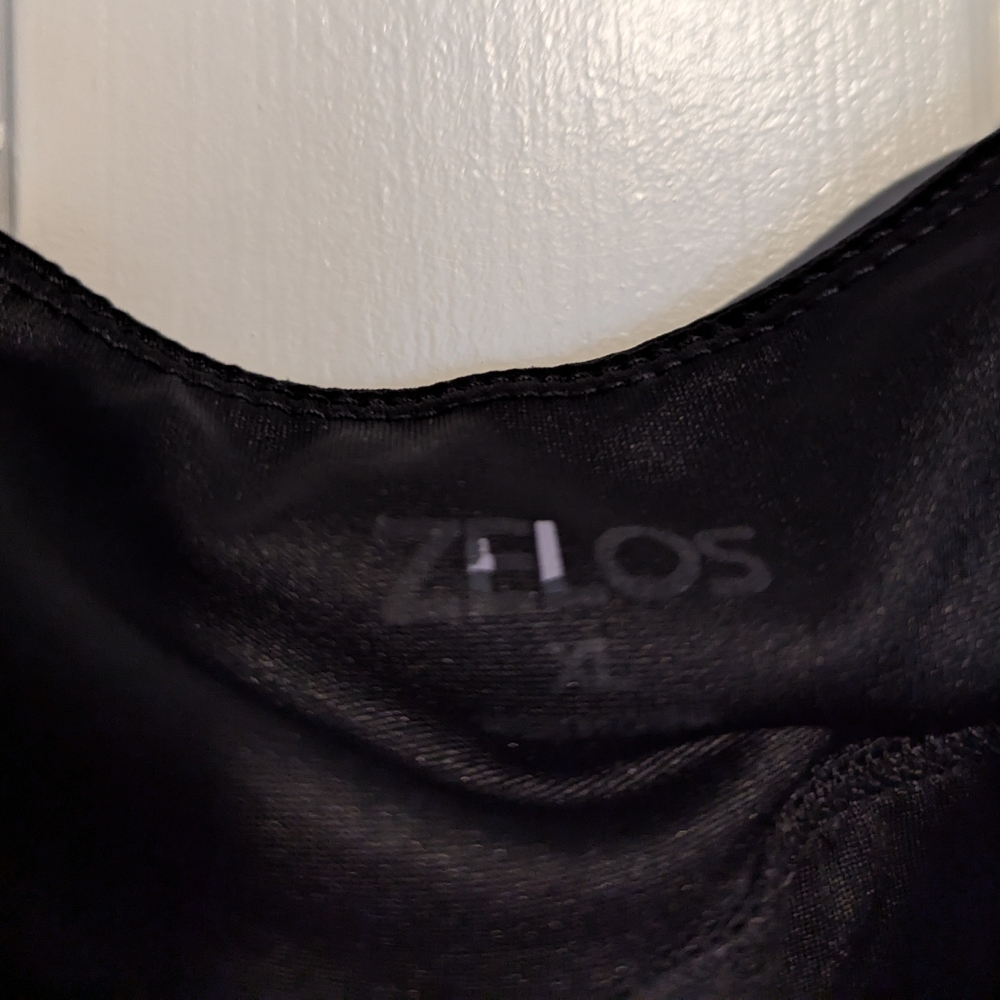 Zelos Womens Size XL Athletic Shorts Attached Underwear Black Nylon Stretch - Picture 2 of 3